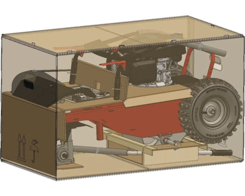 Minibike in Versandverpackung
