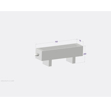 Licon Heat Standkonvektor KORALINE Basic LKB H 250 x L 700 x T 180 mm weiß
