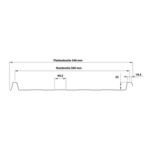 PRECIT Trapezplatte für Dach mit Antikondensationsvlies W33LV Nadelgrün RAL 6020 80mµ Shimoco Beschichtung Fix-Breite 548 mm x Stärke 0,5 mm (Meterware ab 150 bis max. 900 cm)