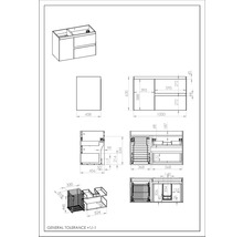 Jungborn Waschtischunterschrank DECEM BxHxT 1000 x 635 x 458 mm rechts Frontfarbe forrest grün matt