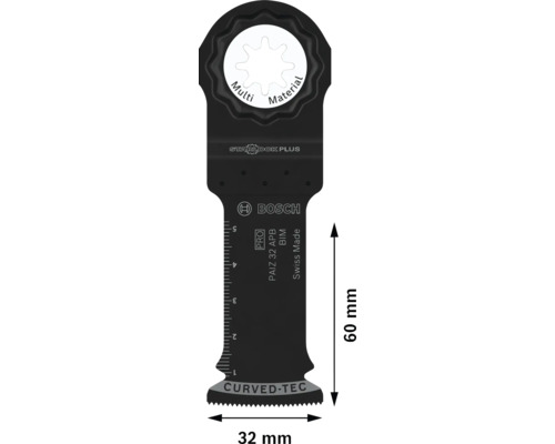 Bosch Tauchsägeblatt mit Starlock Plus Aufnahme, 32 Millimeter Breite und 60 Millimeter Länge