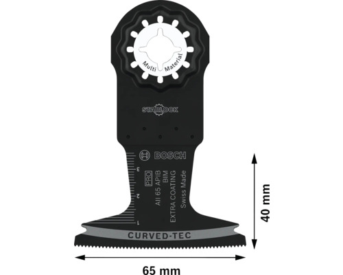Bosch Multimaterial Sägeblatt mit Starlock Aufnahme, 65 Millimeter breit und 40 Millimeter hoch