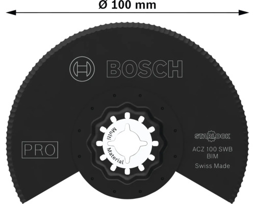 Bosch Tauchsägeblatt ACZ 100 SWB BIM mit 100 Millimeter Durchmesser