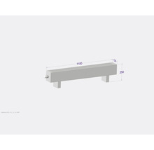 Licon Heat Standkonvektor KORALINE Basic LKB H 250 x L 1100 x T 130 mm weiß