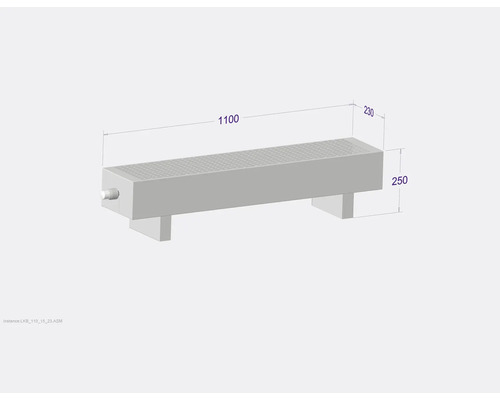 Betonbank mit den Maßen 1100 x 230 x 250 Millimeter