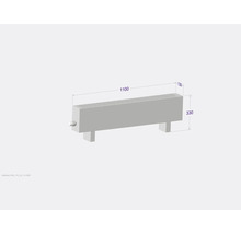 Licon Heat Standkonvektor KORALINE Basic LKB H 330 x L 1100 x T 130 mm weiß