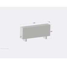 Licon Heat Standkonvektor KORALINE Basic LKB H 500 x L 1100 x T 180 mm weiß