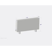 Licon Heat Standkonvektor KORALINE Basic LKB H 600 x L 1100 x T 230 mm weiß