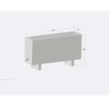 Heizkörper mit den Maßen 900 x 230 x 500 mm zur Wärmeversorgung