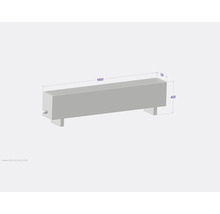 Licon Heat Standkonvektor KORALINE Basic LKB H 400 x L 1600 x T 230 mm weiß