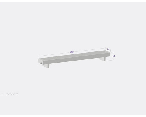 Edelstahlrinne mit Maßangaben für den linearen Wasserablauf