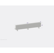 Licon Heat Standkonvektor KORALINE Basic LKB H 400 x L 2000 x T 130 mm weiß