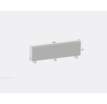 Licon Heat Standkonvektor KORALINE Basic LKB H 600 x L 2000 x T 180 mm weiß