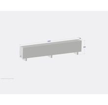 Licon Heat Standkonvektor KORALINE Basic LKB H 500 x L 2400 x T 230 mm weiß