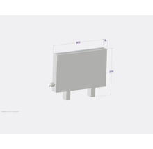 Licon Heat Standkonvektor KORALINE Optimal LKO H 500 x L 600 x T 80 mm weiß