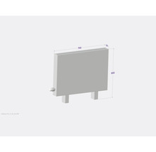 Heizkörper mit den Maßen 700 x 600 x 80 Millimeter
