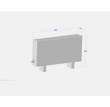 Licon Heat Standkonvektor KORALINE Optimal LKO H 500 x L 800 x T 130 mm weiß