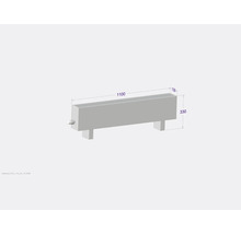 Licon Heat Standkonvektor KORALINE Optimal LKO H 330 x L 1100 x T 130 mm weiß