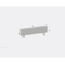 Licon Heat Standkonvektor KORALINE Optimal LKO H 330 x L 1200 x T 130 mm weiß