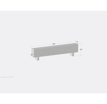 Licon Heat Standkonvektor KORALINE Optimal LKO H 330 x L 1400 x T 130 mm weiß