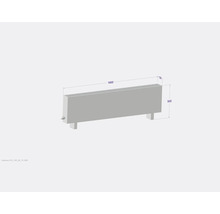 Heizkörper mit Abmessungen 1600 x 500 x 130 mm