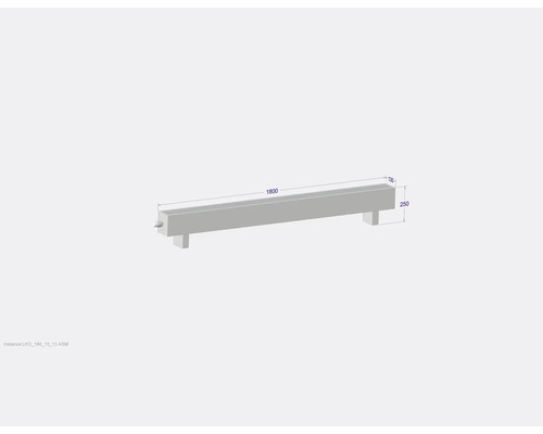 Betonsturz mit Abmessungen 1800 x 130 x 250 Millimeter