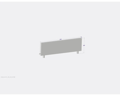 Heizkörper mit den Maßen 1800 x 600 Millimeter