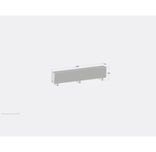 Betonform mit den Maßen 2200 x 230 x 500 Millimeter.