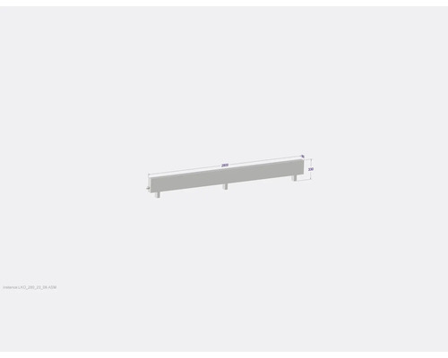 Holzzaunfeld mit den Maßen 2800 x 330 Millimeter
