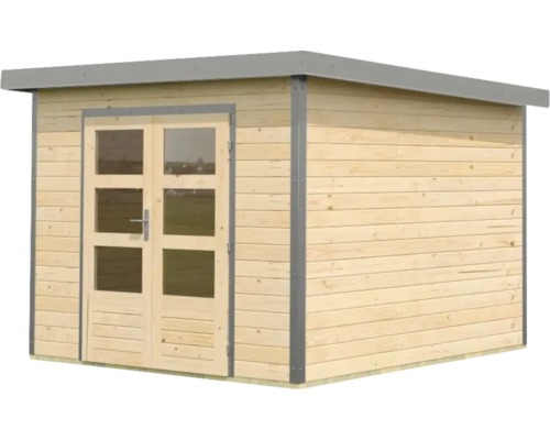 Gartenhaus aus Holz mit Doppeltür und Fenstern