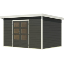 Gartenhaus Karibu Metalwood 2 7B Blech weiß 390 x 273 cm terragrau