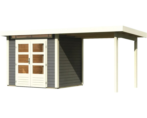 Gartenhaus mit Anbau aus Holz