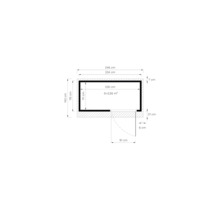 Gartenhaus Bertilo Pentus 1 inkl. Fußboden 247 x 143 cm anthrazit