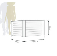 Hochbeet klassisch WESTMANN Klassic 100 x 65 x 66 cm natur