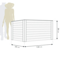 Hochbeet klassisch WESTMANN Klassic 130 x 65 x 84 cm natur