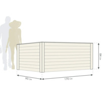 Hochbeet klassisch WESTMANN Klassic 170 x 90 x 84 cm natur