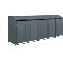 Mülltonnenbox WESTMANN Moderna 5 inkl. Gasdruckfedern 350 x 83 x 135 cm anthrazit