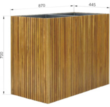 Holz-Pflanzkasten mit den Maßen 870 x 445 x 700 mm