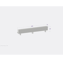 Licon Heat Standkonvektor KORALINE Basic LKB H 330 x L 2000 x T 130 mm weiß