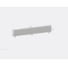 Licon Heat Standkonvektor KORALINE Basic LKB H 500 x L 3000 x T 230 mm weiß