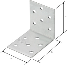Winkelverbinder aus Metall mit Löchern für Schrauben
