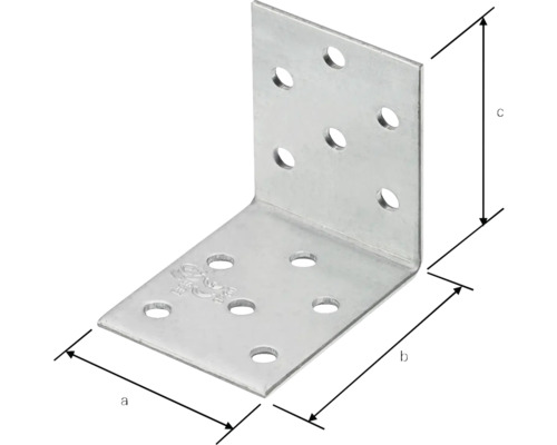 Winkelverbinder aus Metall mit Löchern für Schrauben