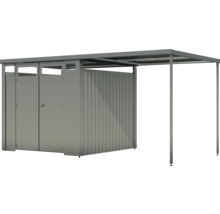 Gartenhaus Karibu Nosten 2 inkl. Anbaudach 2,25 m 452,5 x 234,5 cm graualuminium