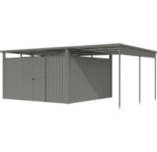 Gartenhaus Karibu Nosten 4 inkl. Anbaudach 2,25 m 614,5 x 355 cm graualuminium