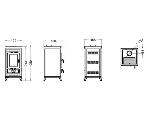 Abmessungen Kaminofen