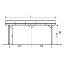 Terrassenüberdachung SKAN HOLZ Andria 541 x 250 cm anthrazit