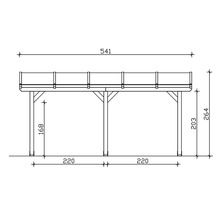 Terrassenüberdachung SKAN HOLZ Andria 541 x 300 cm anthrazit
