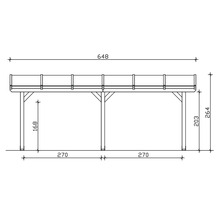 Terrassenüberdachung SKAN HOLZ Andria 648 x 300 cm anthrazit