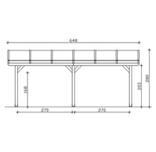 Terrassenüberdachung SKAN HOLZ Andria 648 x 400 cm anthrazit