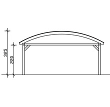 Doppelcarport SKAN HOLZ Franken inkl. Pfostenanker 635 x 969 cm anthrazit